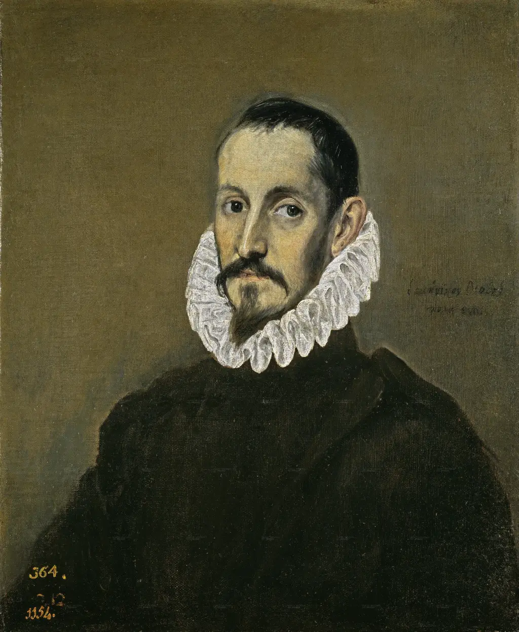 Portrait of a Gentleman in Detail El Greco